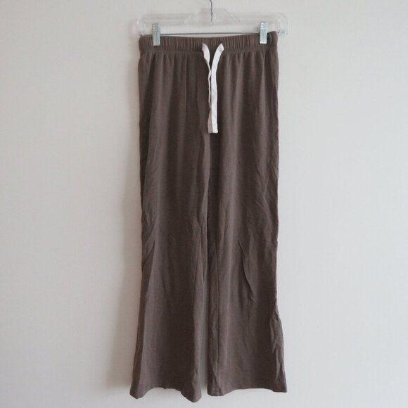 SPLITS59 Brooks Fleece Cropped Flare Pants in Lentil Athleisure Neutral Size XS - Picture 3 of 13